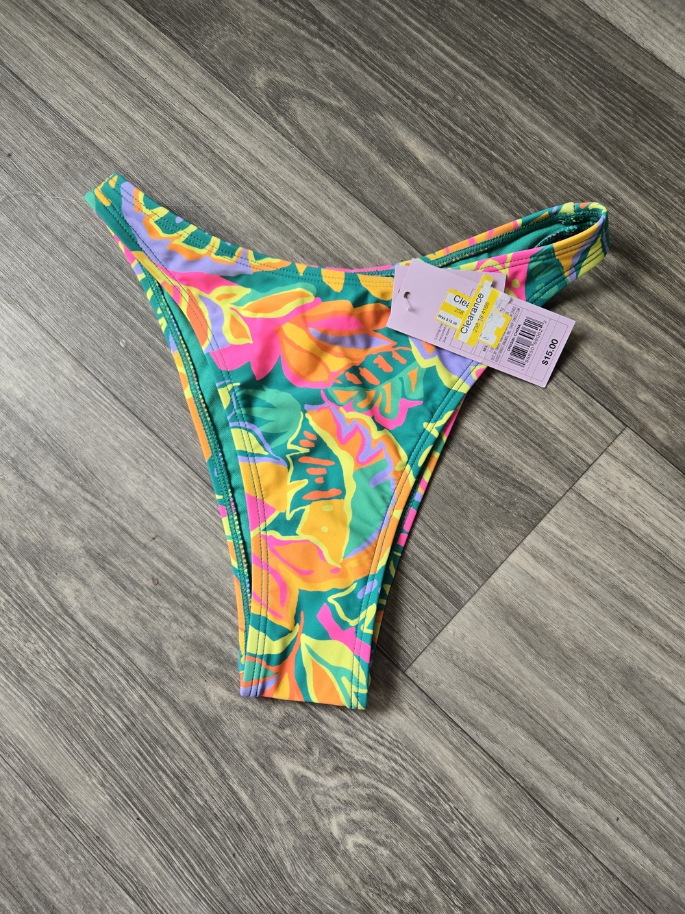 wild fable Teal Neon Multicolor Bikini Bottom Womans Size XS